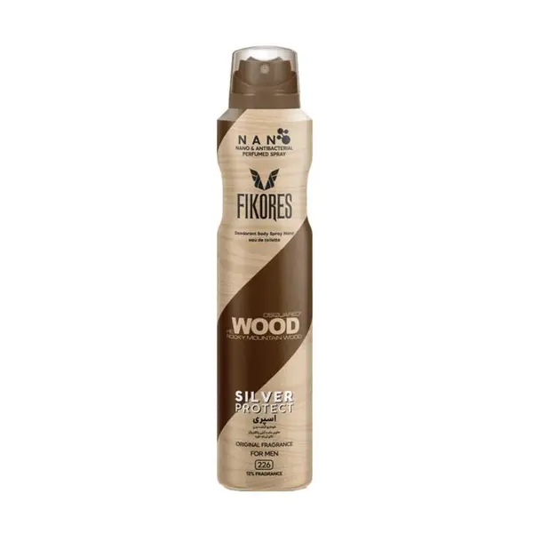 نانو اسپری مردانه فیکورس مدل Wood حجم 200 میلی لیتر