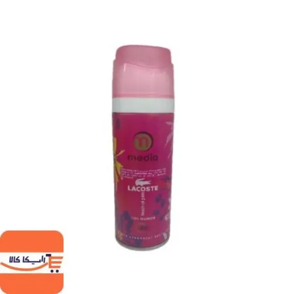 اسپری بدن زنانه مدیا مدل LACOSTE touch of pink حجم 200 میلی لیتر