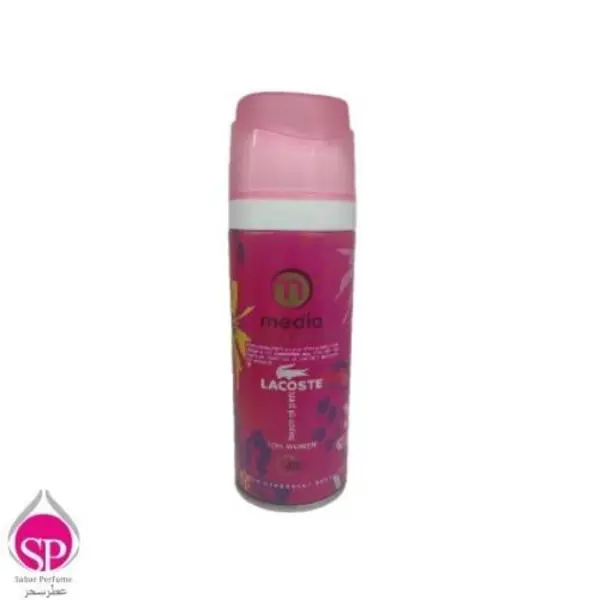اسپری بدن زنانه مدیا مدل LACOSTE touch of pink حجم 200 میلی لیتر