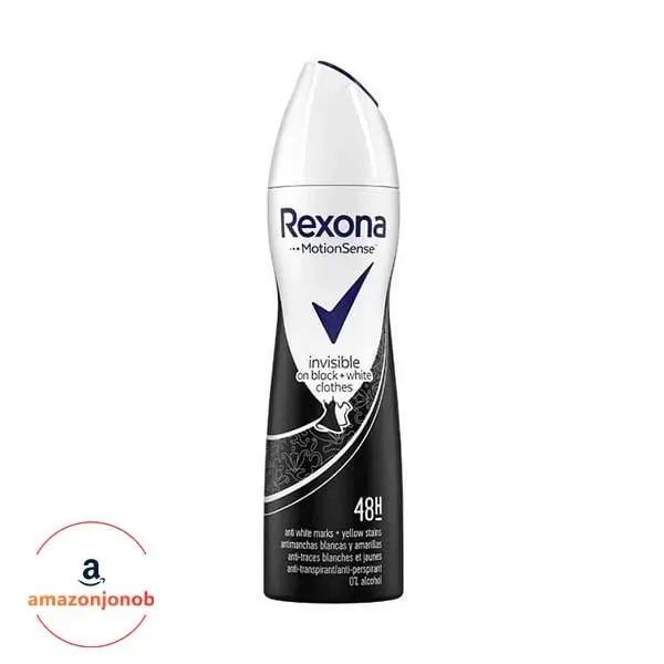 اسپری زنانه رکسونا Rexona مدل Invisible Black and White