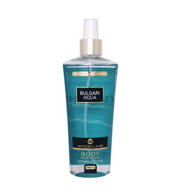 بادی اسپلش مردانه وودلایک مدل BULGARI AQUA حجم 250 میلی لیتر