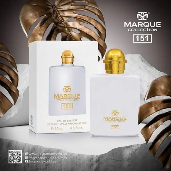 عطر ادکلن زنانه ادوپارفوم تروساردی دونا فراگرنس ورد مارکویی کد 151 Marque Collection Trussardi Donna حجم 25 میل