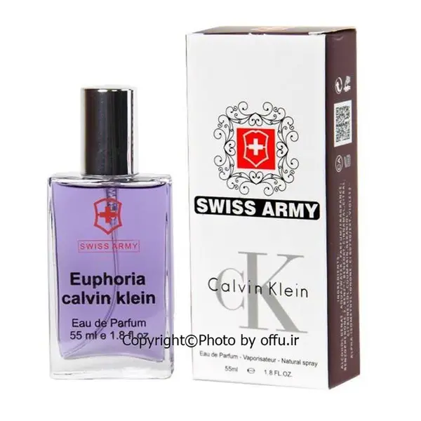 ادو پرفیوم زنانه سوییس آرمی مدل Euphoria Calvin Klein حجم 55 میلی لیتر
