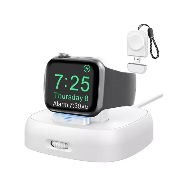 پایه شارژ بی سیم اپل واچ آها استایل Ahastyle PT143 for Apple Watch 2 in 1 Magnetic Wireless Charger - 3