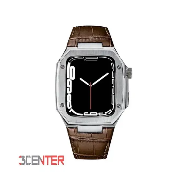 بند و کاور لاکچری چرمی اپل واچ Case apple watch 45/44mm Luxury - 2
