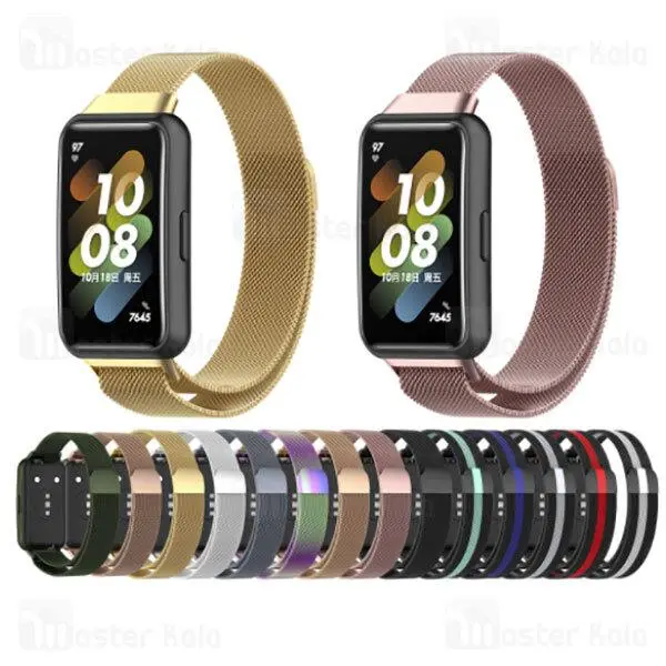 بند فلزی دستبند سلامتی هواوی Huawei Band 7 Stainless Steel Milanese Strap با قفل مگنتی...