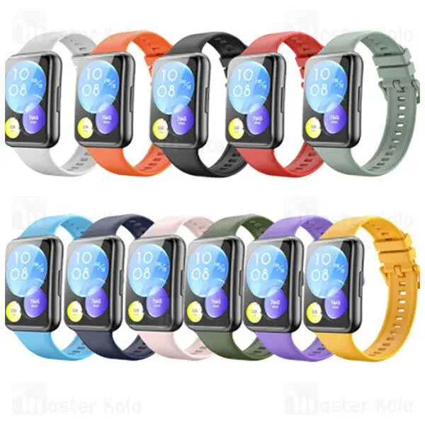 لوازم جانبی ساعت هوشمند بند سیلیکونی دستبند سلامتی هواوی Huawei Watch Fit 2 Silicone Band - 3