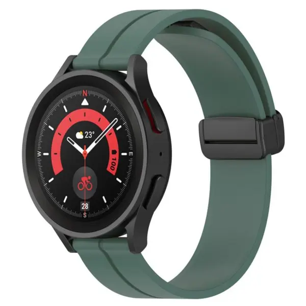بند مدل Magnetic Silicone مناسب برای ساعت هوشمند سامسونگ Galaxy Watch 3 41mm/ Watch 4 40mm /44mm /Classic 42mm /Classic 46mm/ Watch 5 40mm/44mm /Pro 45mm / Watch 6 40mm/44mm/Classic 43mm/Classic 47mm - 2