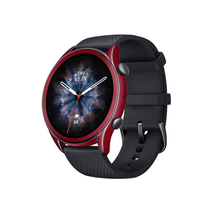 برچسب ماهوت طرح Matte-Warm-Red مناسب برای ساعت هوشمند آمازفیتGTR 3 Pro