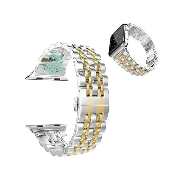 بند فلزی سومگ مدل ROLEX مناسب برای اپل واچ 42 میلی متری - 5