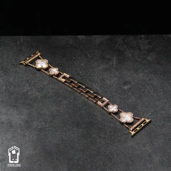 بند اپل واچ فلزی رزگلد ونکلیف Van Cleef سایز 41/42/44/45 میلی متر - 2