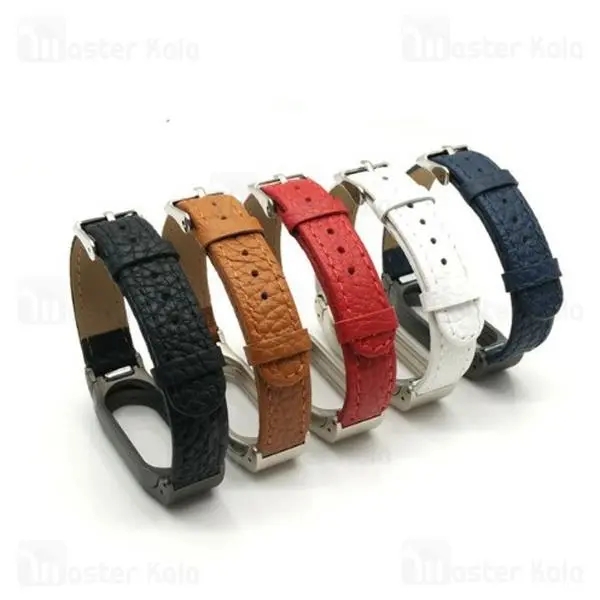 بند چرمی دستبند سلامتی شیائومی Xiaomi Mi Band 3 Leather Wrist Strap - 6