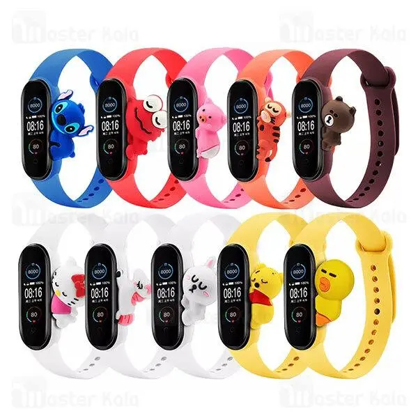 لوازم جانبی ساعت هوشمند بند سیلیکونی فانتزی دستبند سلامتی شیائومی Xiaomi Mi Band 5 / 6 Cute Strap Silicone Band - 2