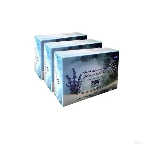 صابون دانه کاج  و مریم گلی دکتر بیز بسته 3 عددی