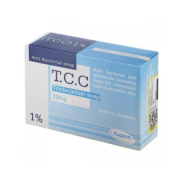 صابون تری کلوکربان Tcc کاپوس مناسب پوست‎های آکنه‎ای و عفونی 100گرم
