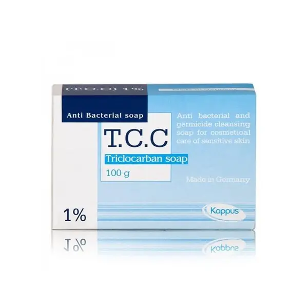 صابون تری کلوکربان Tcc کاپوس مناسب پوست‎های آکنه‎ای و عفونی 100گرم