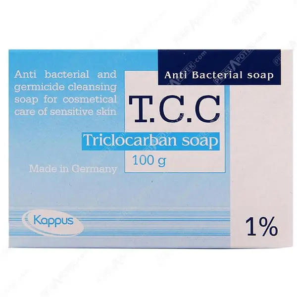 صابون تری کلوکربان Tcc کاپوس مناسب پوست‎های آکنه‎ای و عفونی 100گرم