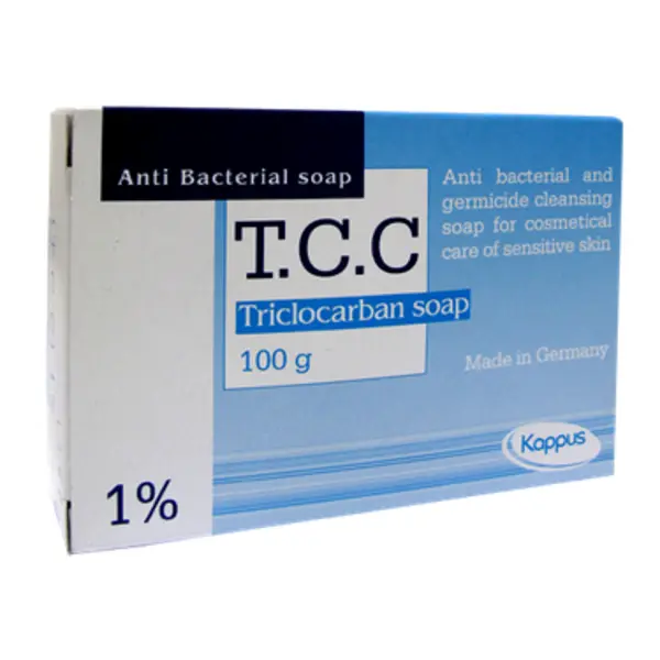 صابون تری کلوکربان Tcc کاپوس مناسب پوست‎های آکنه‎ای و عفونی 100گرم