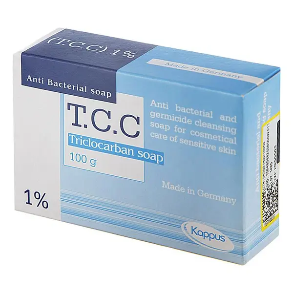 صابون تری کلوکربان Tcc کاپوس مناسب پوست‎های آکنه‎ای و عفونی 100گرم