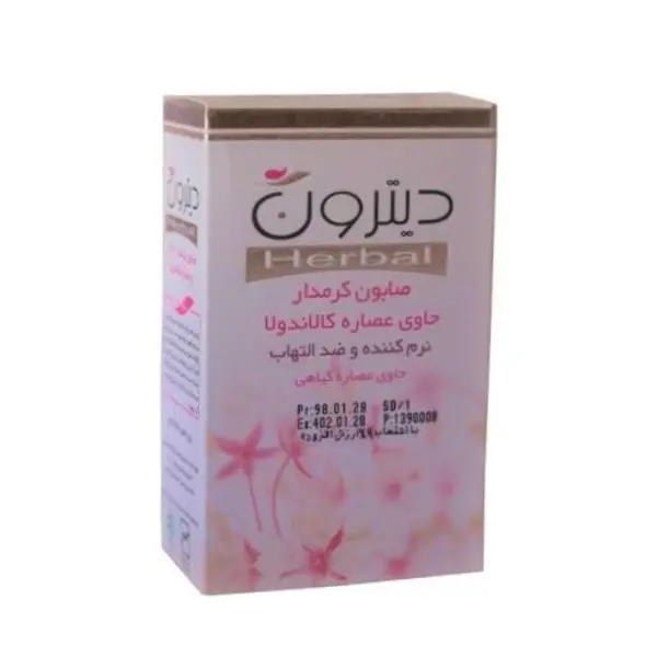 صابون کرم‎دار 30% دیترون حاوی عصاره کالاندولا مناسب پوست‎های خشک و حساس 125گرم