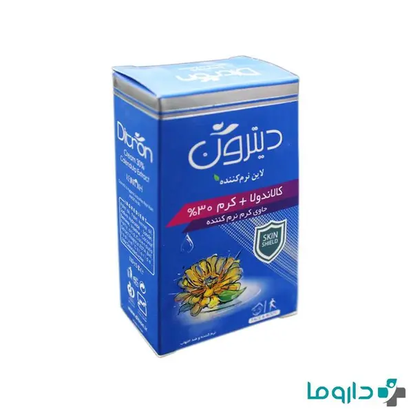 صابون کرم‎دار 30% دیترون حاوی عصاره کالاندولا مناسب پوست‎های خشک و حساس 125گرم