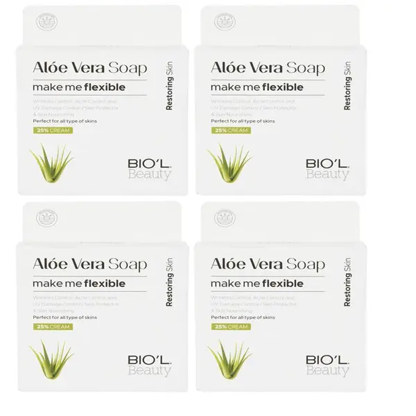 صابون زیبایی صورت آلوئه ورا بیول BIOL Aloe Vera وزن 100 گرم