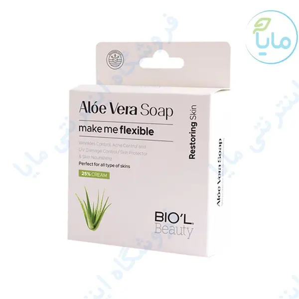 صابون زیبایی صورت آلوئه ورا بیول BIOL Aloe Vera وزن 100 گرم