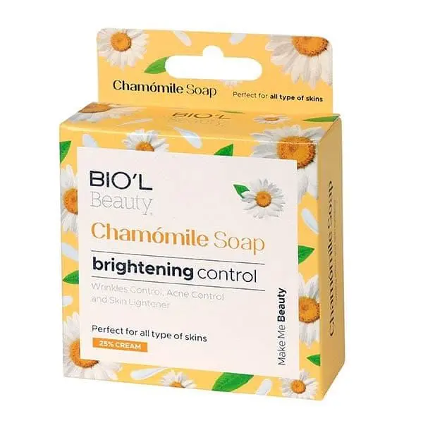 صابون روشن کننده صورت بابونه بیول BIOL Chamomile وزن 100 گرم