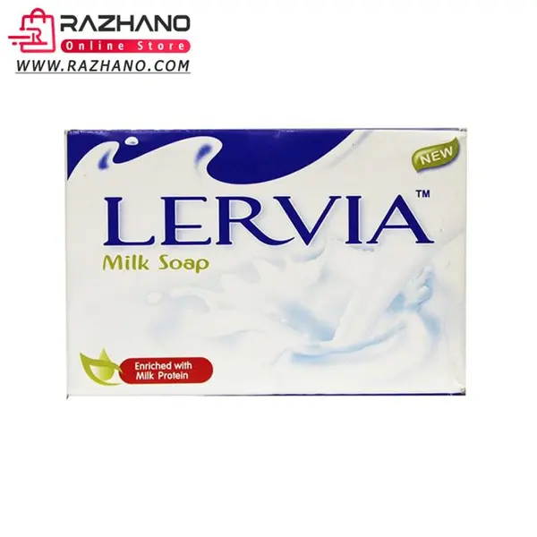 صابون دست و صورت شیر لرویا (LERVIA) 90 گرم صابون دست و صورت شیر لرویا (LERVIA) 90 گرم