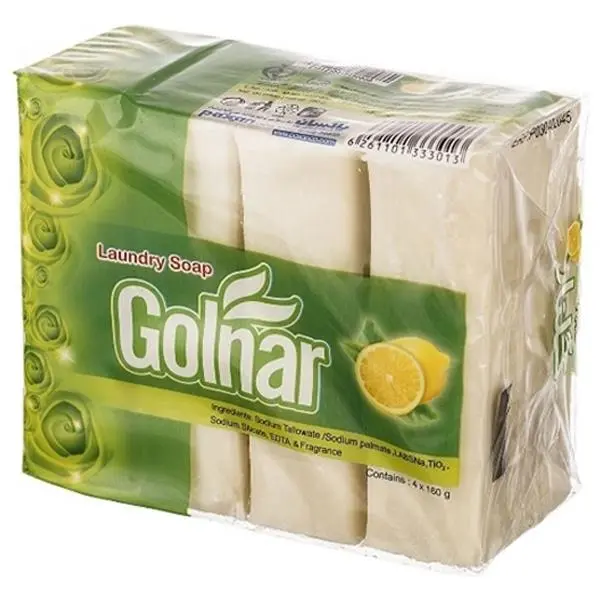صابون لباسشویی گلنار مقدار 160 گرم بسته 4 عددی