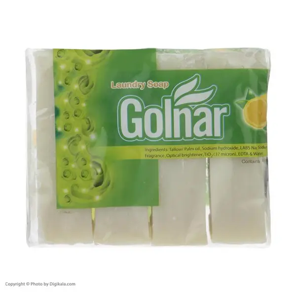 صابون لباسشویی گلنار مقدار 160 گرم بسته 4 عددی