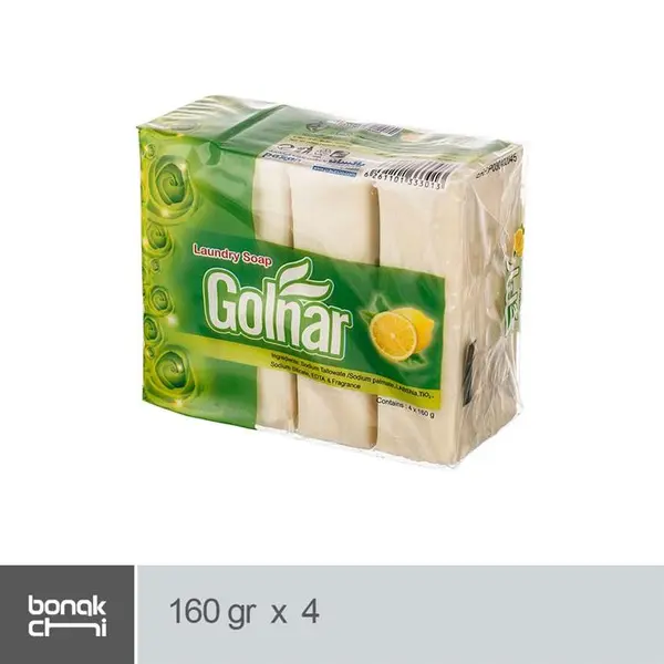 صابون لباسشویی گلنار مقدار 160 گرم بسته 4 عددی