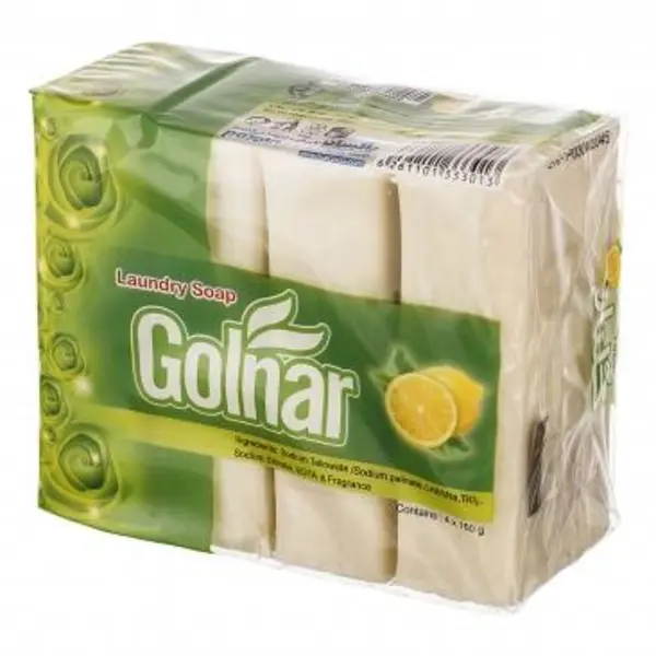 صابون لباسشویی گلنار مقدار 160 گرم بسته 4 عددی