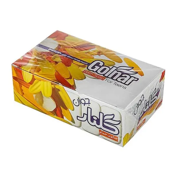 صابون حمام زرد طرح چهره 6 عددی 130 گرمی گلنار