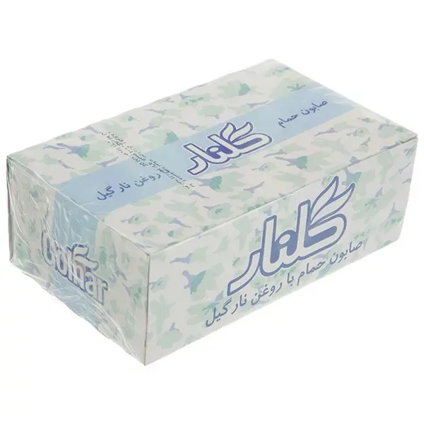 صابون حمام زرد طرح چهره 6 عددی 130 گرمی گلنار