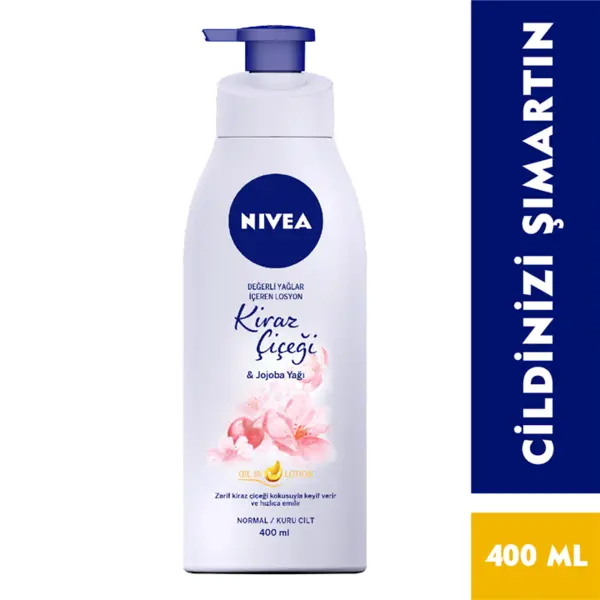 لوسیون نیوا مدل روغنهای گرانبها شکوفه گیلاس و روغن جوجوبا 400 میلی لیتر