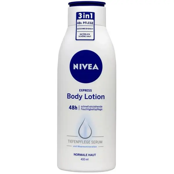 لوسیون بدن نیوا اورجینال مرطوب کننده 48 ساعته 400 میلی NIVEA  body lotion express 48h erfrischend feuchtigkeitspflege