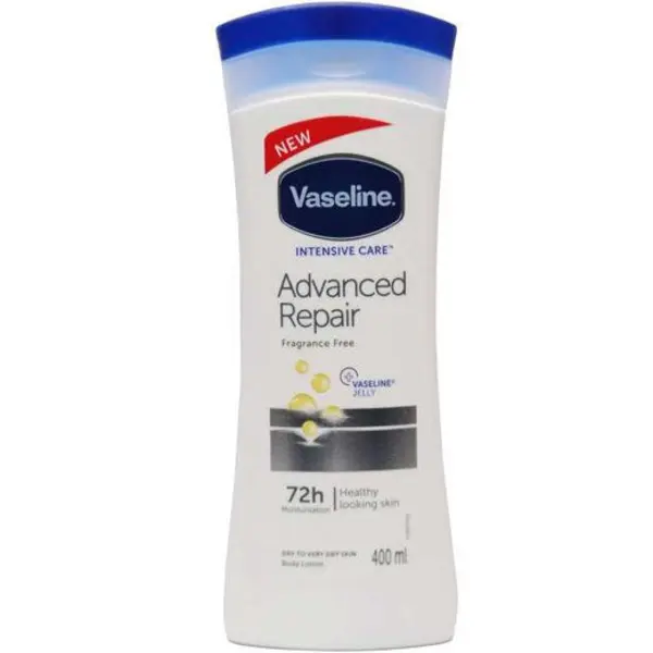 لوسیون مراقبت از بدن وازلین مدل Advanced Repair Fragranced Free