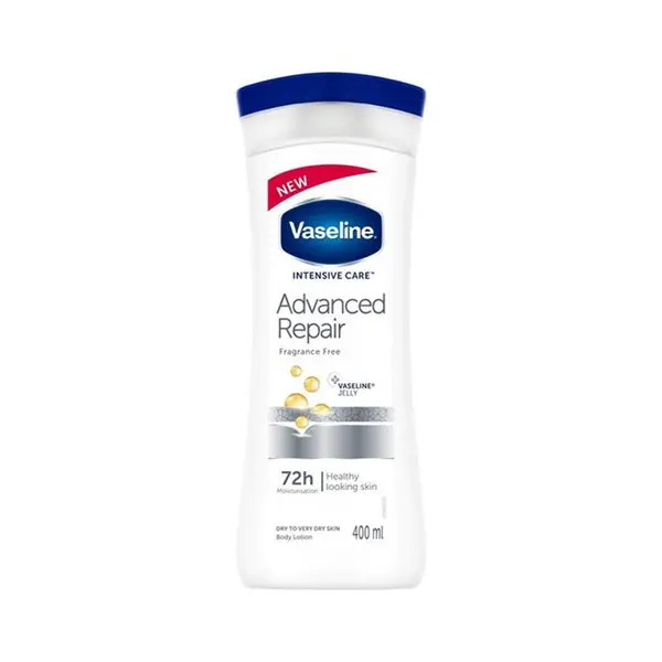 لوسیون مراقبت از بدن وازلین مدل Advanced Repair Fragranced Free