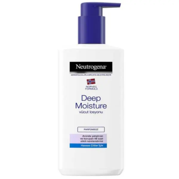 لوسیون بدن نوتروژینا مدل  Deep Moisture حجم 400 میلی لیتر