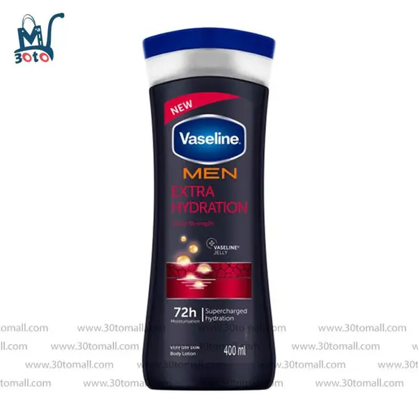 لوسیون بدن مردانه وازلین مدل Extra Hydration حجم 400میل