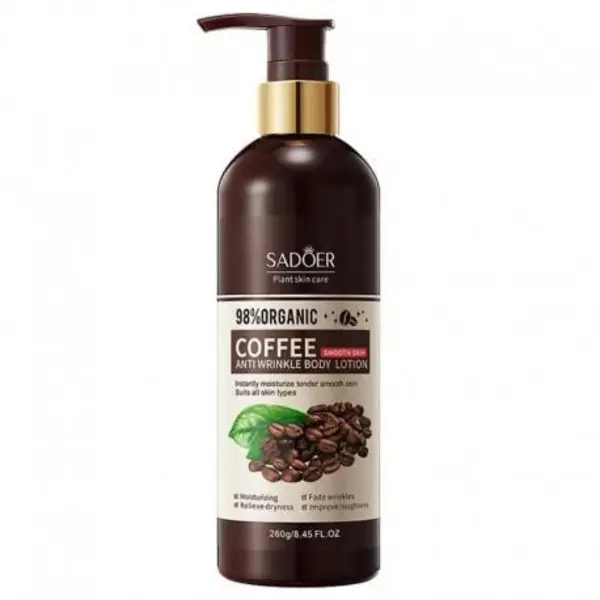 لوسیون ضد پیری بدن کافئین قهوه سادور Sadoer Coffee Anti-Wrinkle Fragrance Moisturizing Body Lotion 260g