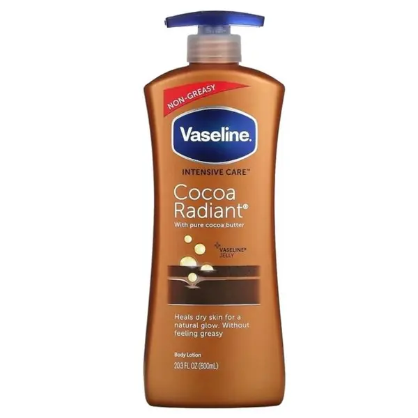 لوسیون بدن وازلین Vaseline برای پوست خشک، کاکائو خالص و کره شی