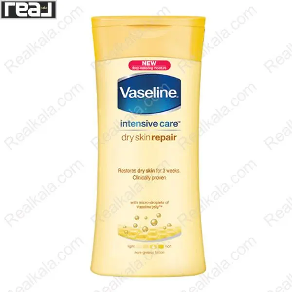 لوسیون بدن وازلین پوست های خشک حاوی عصاره جوVaseline حجم 600 میلی لیتر