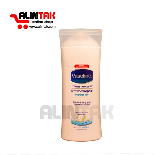 لوسیون بدن وازلین vaseline مدل advanced repair lightly fragranced حجم 400 میل