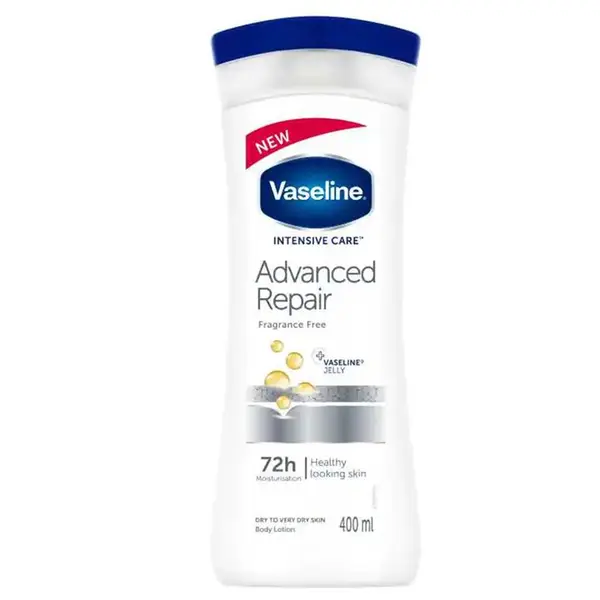 لوسیون بدن وازلین vaseline مدل advanced repair lightly fragranced حجم 400 میل