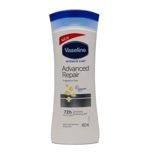 لوسیون بدن وازلین vaseline مدل advanced repair lightly fragranced حجم 400 میل