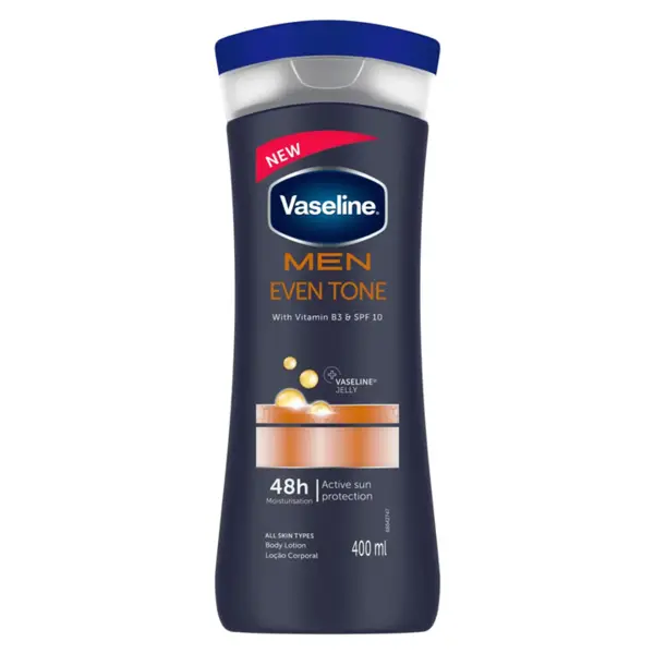 لوسیون بدن  وازلین مدل  Vaseline men even tone SPF 10  حجم 400 میلی لیتر
