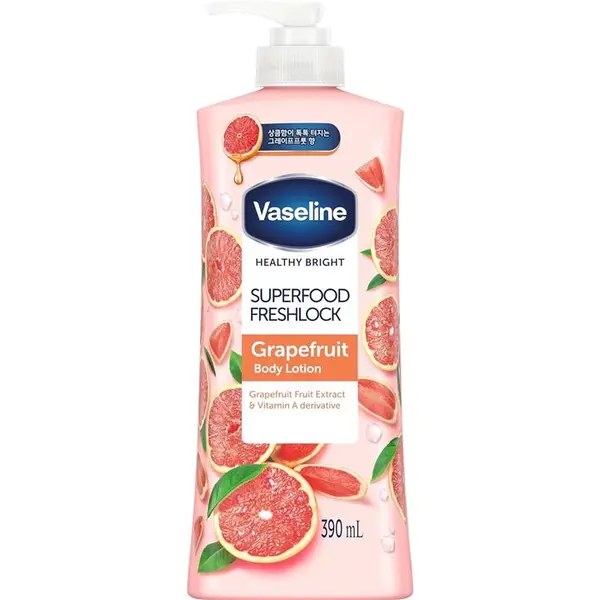 لوسیون بدن وازلین سوپر فود حاوی عصاره گریپ فروت Vaseline Superfood Freshlock Grapefruit 320ml