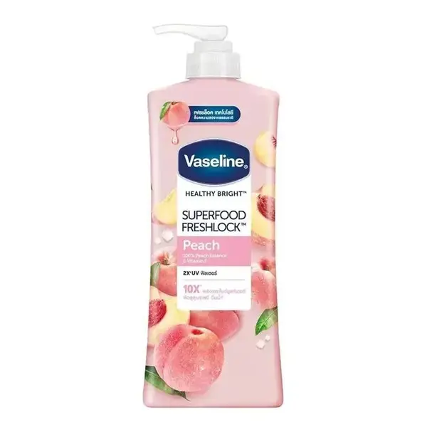 لوسیون بدن وازلین سوپر فود حاوی عصاره هلو Vaseline Superfood Freshlock Peach 320ml